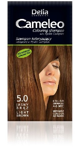 Шампунь-краска, 5.0 Светло-коричневый Delia Cosmetics, Cameleo
Шампунь-краска, 5.0 Светло-коричневый Delia Cosmetics, Cameleo