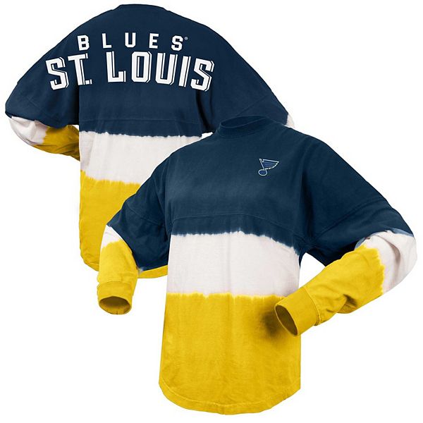 Женская футболка с длинным рукавом navy/gold St Louis Blues ombre Spirit Jersey
Женская футболка с длинным рукавом navy/gold St Louis Blues ombre Spirit Jersey