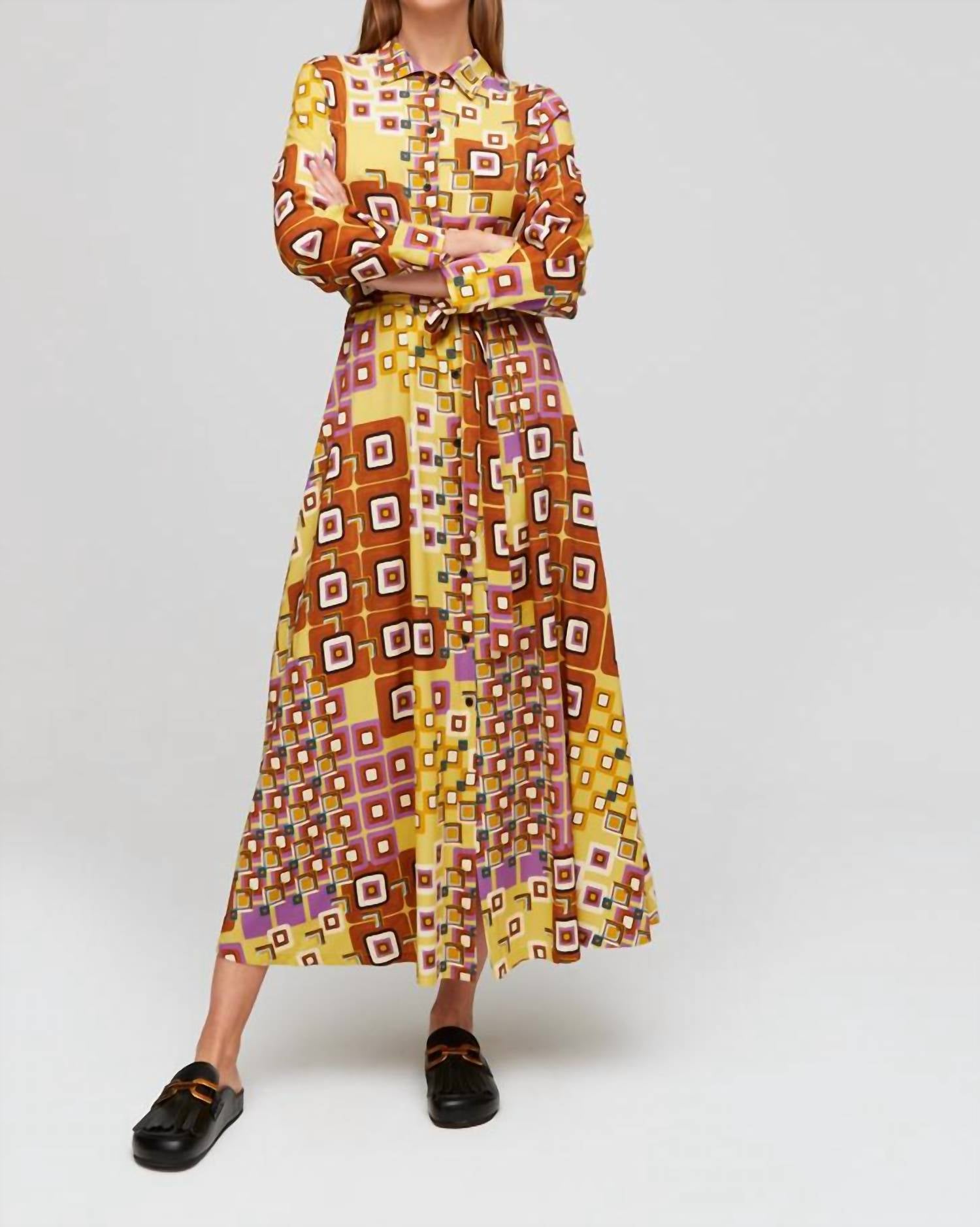 Платье-рубашка Natalia желтого цвета Aldo Martins
Платье-рубашка Natalia желтого цвета Aldo Martins