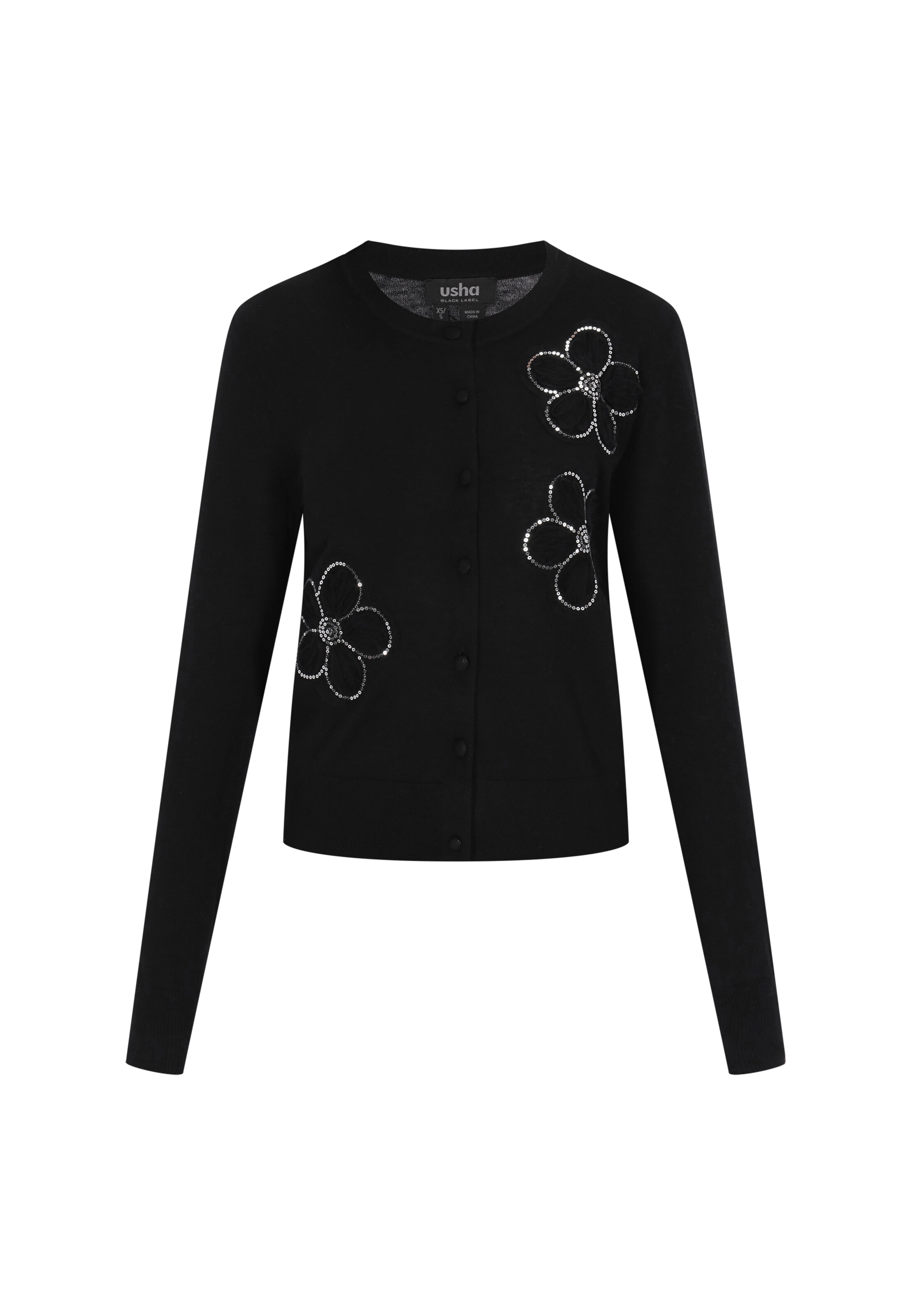 Usha BLACK LABEL Вязаный кардиган в черном цвете
Usha BLACK LABEL Вязаный кардиган в черном цвете