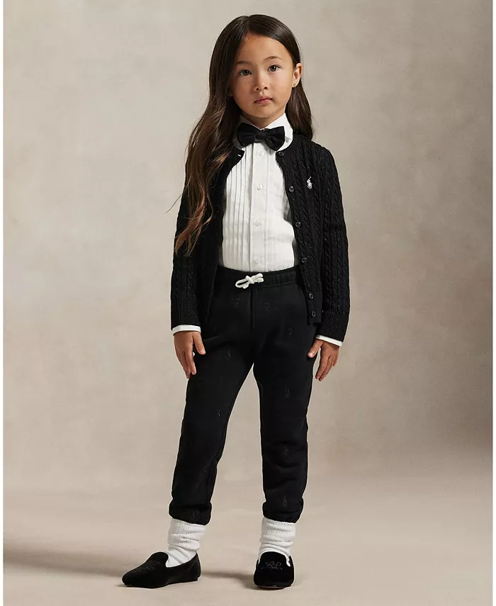 Детская кардиган-кофта с металлизированной косой из хлопковой смеси для девочек 2T-6X Polo Ralph Lauren, черный
Детская кардиган-кофта с металлизированной косой из хлопковой смеси для девочек 2T-6X Polo Ralph Lauren, черный