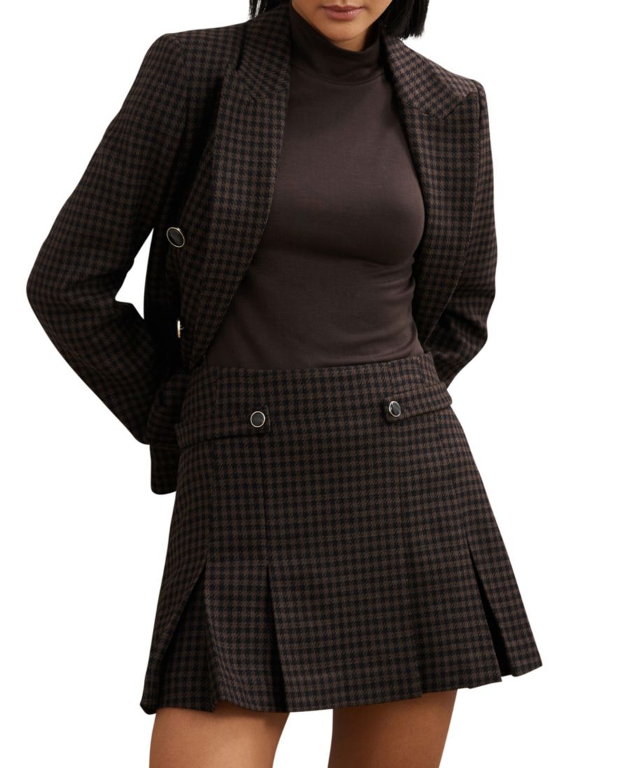 Женская мини-юбка в клетку из шерстяной смеси REISS, Black, Brown
Женская мини-юбка в клетку из шерстяной смеси REISS, Black, Brown