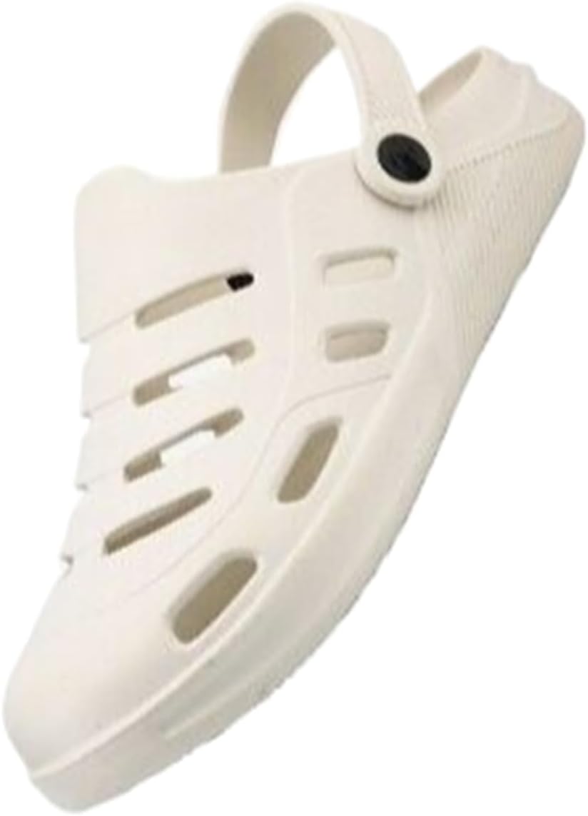 Мужские сабо для лета на открытом воздухе, противоскользящие с толстой подошвой, универсальные, с закрытым носком, пляжные сандалии, водоотталкивающие, обувь без шнурков Dannling, белый
Мужские сабо для лета на открытом воздухе, противоскользящие с толстой подошвой, универсальные, с закрытым носком, пляжные сандалии, водоотталкивающие, обувь без шнурков Dannling, белый