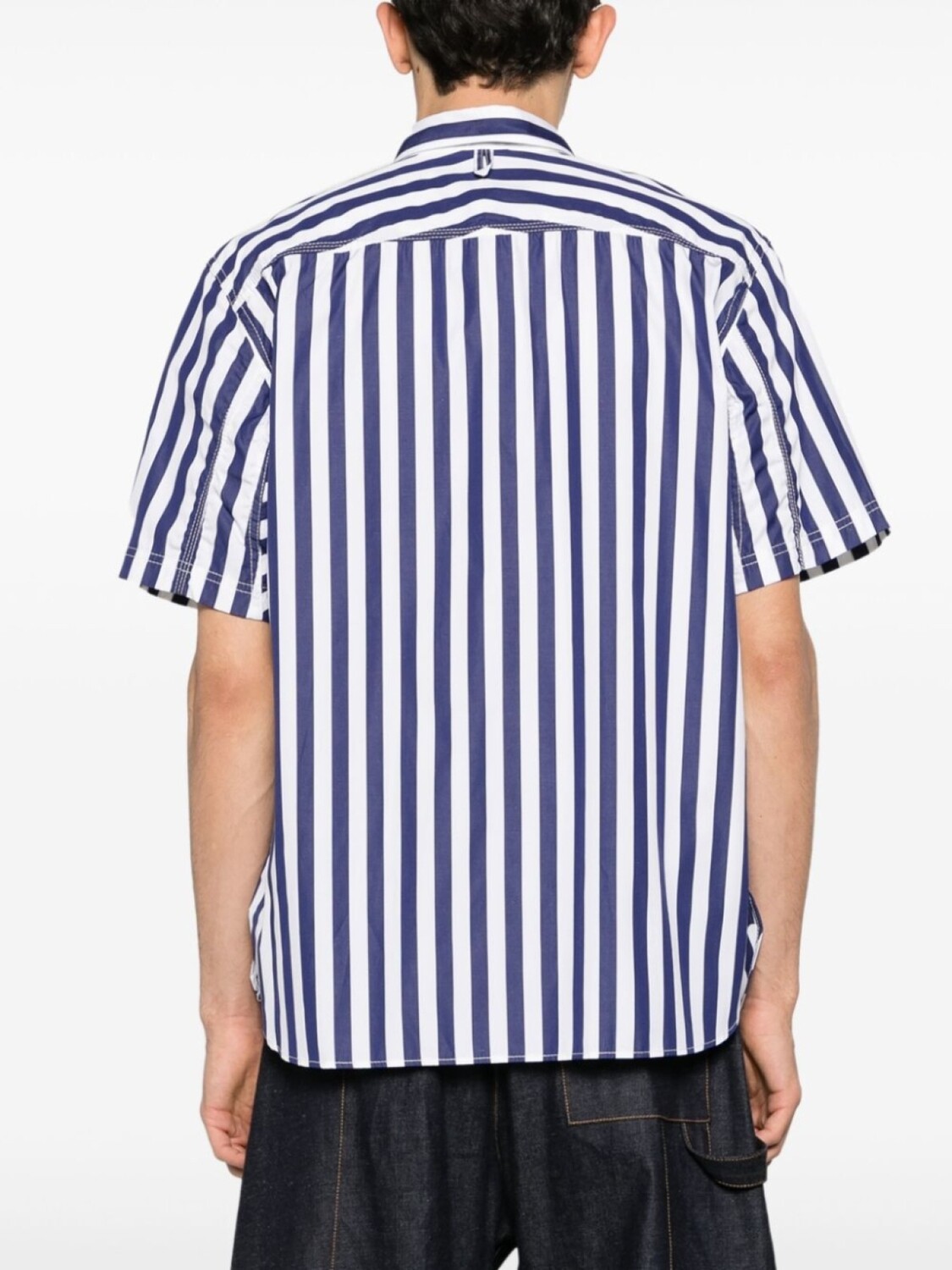 Junya Watanabe MAN поплиновая рубашка в полоску, синий
Junya Watanabe MAN поплиновая рубашка в полоску, синий