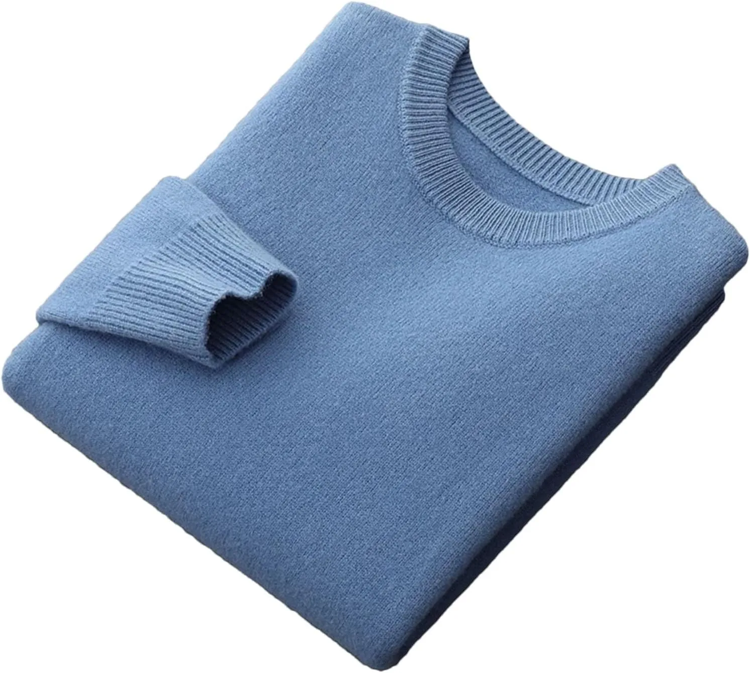 Мужской шерстяной свитер с круглым вырезом
Мужской шерстяной свитер с круглым вырезом