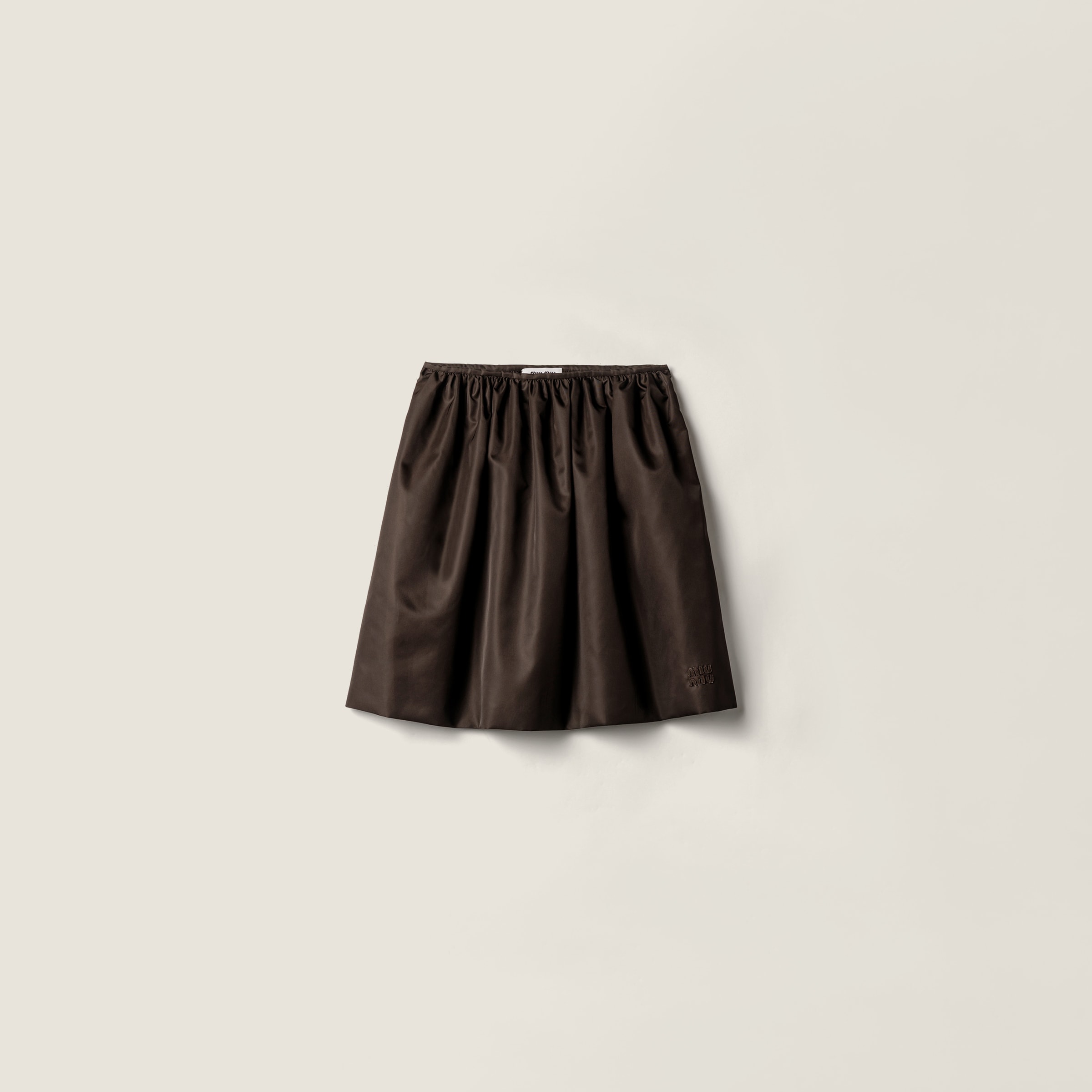 Юбка из технического газа MIU MIU, кофе
Юбка из технического газа MIU MIU, кофе