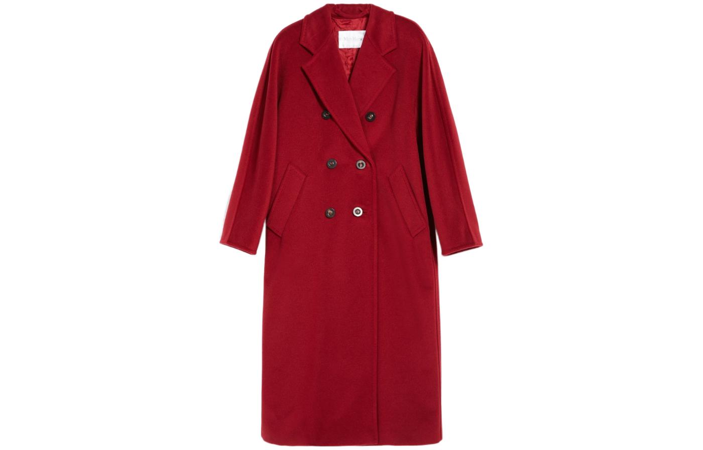 MaxMara Двубортное шерстяное пальто, Red
MaxMara Двубортное шерстяное пальто, Red