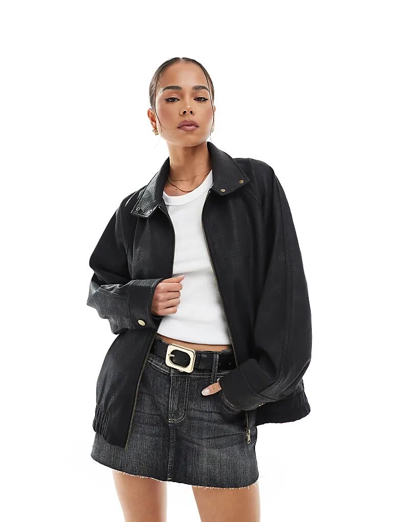 Куртка-бомбер ASOS DESIGN из искусственной кожи черного цвета
Куртка-бомбер ASOS DESIGN из искусственной кожи черного цвета