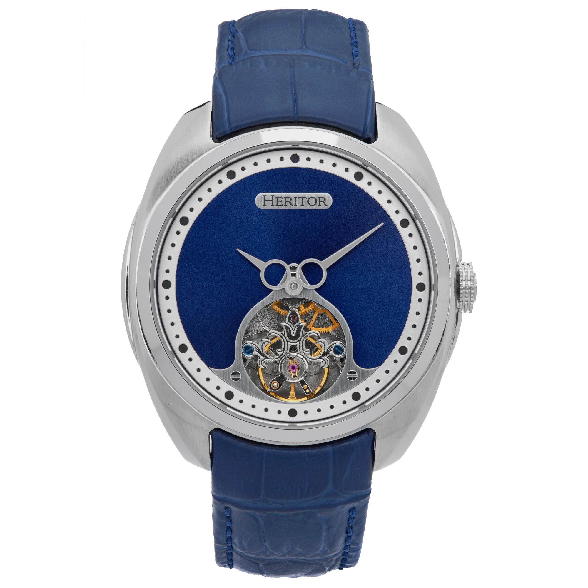 Часы Heritor Automatic Roman Semi-Skeleton с кожаным ремешком - серебристый/темно-синий
Часы Heritor Automatic Roman Semi-Skeleton с кожаным ремешком - серебристый/темно-синий