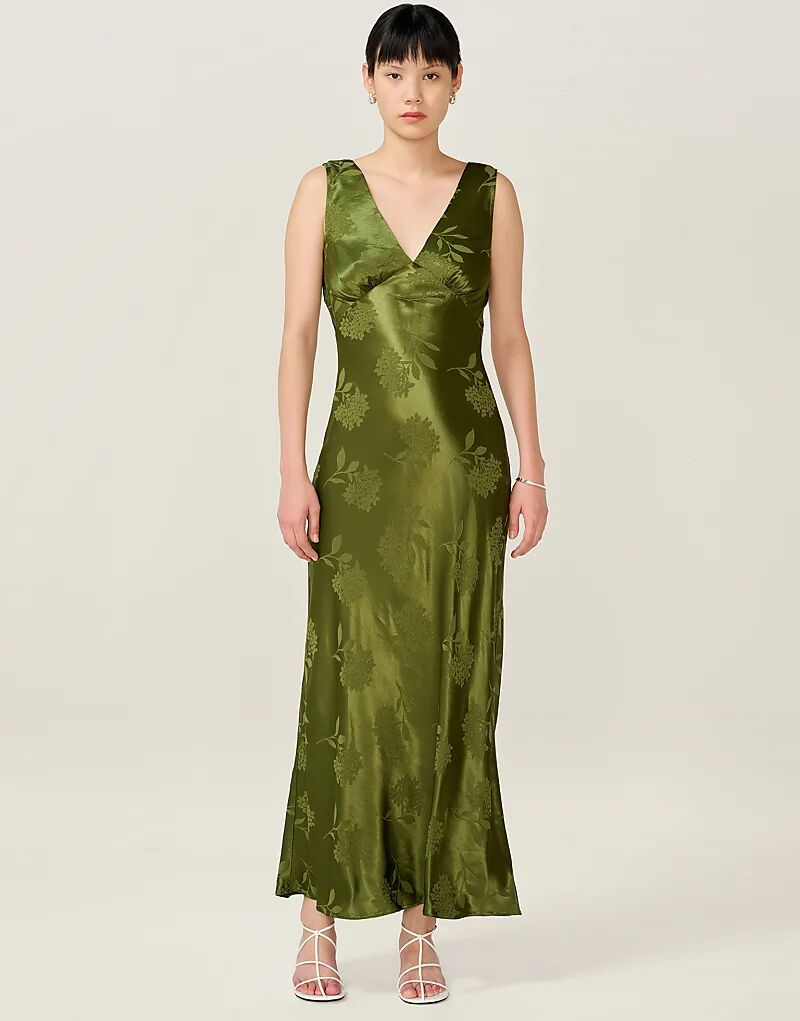 Платье-комбинация макси с завышенной талией из жаккарда Omnes Dresses Iris зеленого цвета
Платье-комбинация макси с завышенной талией из жаккарда Omnes Dresses Iris зеленого цвета