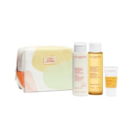 Подарочный набор Cleansing Essentials — очищающее молочко «Бархат» 200 мл + тонизирующий лосьон 200 мл + питательный масляный скраб 15 мл + косметичка., Clarins
Подарочный набор Cleansing Essentials — очищающее молочко «Бархат» 200 мл + тонизирующий лосьон 200 мл + питательный масляный скраб 15 мл + косметичка., Clarins