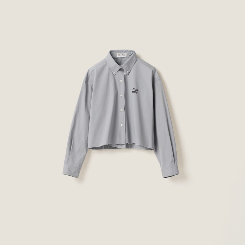 Рубашка из поплина Miu Miu, металлический
Рубашка из поплина Miu Miu, металлический