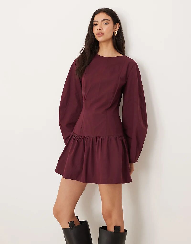 Мини-платье ASOS DESIGN с рукавами-коконами и заниженной талией сливового цвета
Мини-платье ASOS DESIGN с рукавами-коконами и заниженной талией сливового цвета