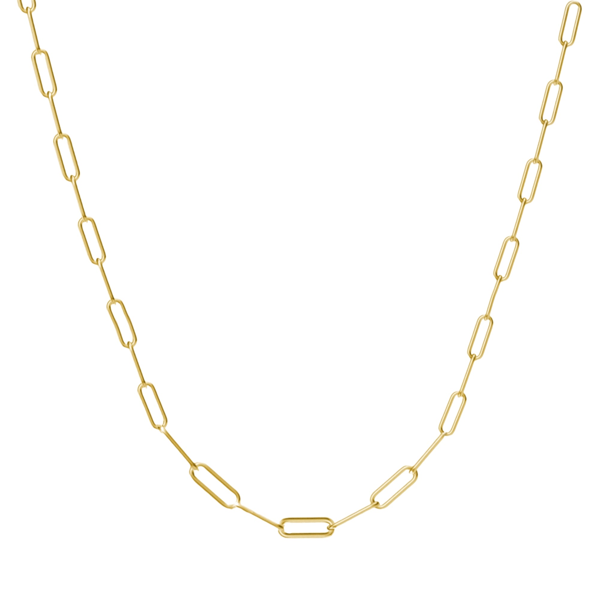 Позолоченное тонкое ожерелье в виде скрепки толщиной 2,5 мм Donatello Gian, Gold - 16
Позолоченное тонкое ожерелье в виде скрепки толщиной 2,5 мм Donatello Gian, Gold - 16