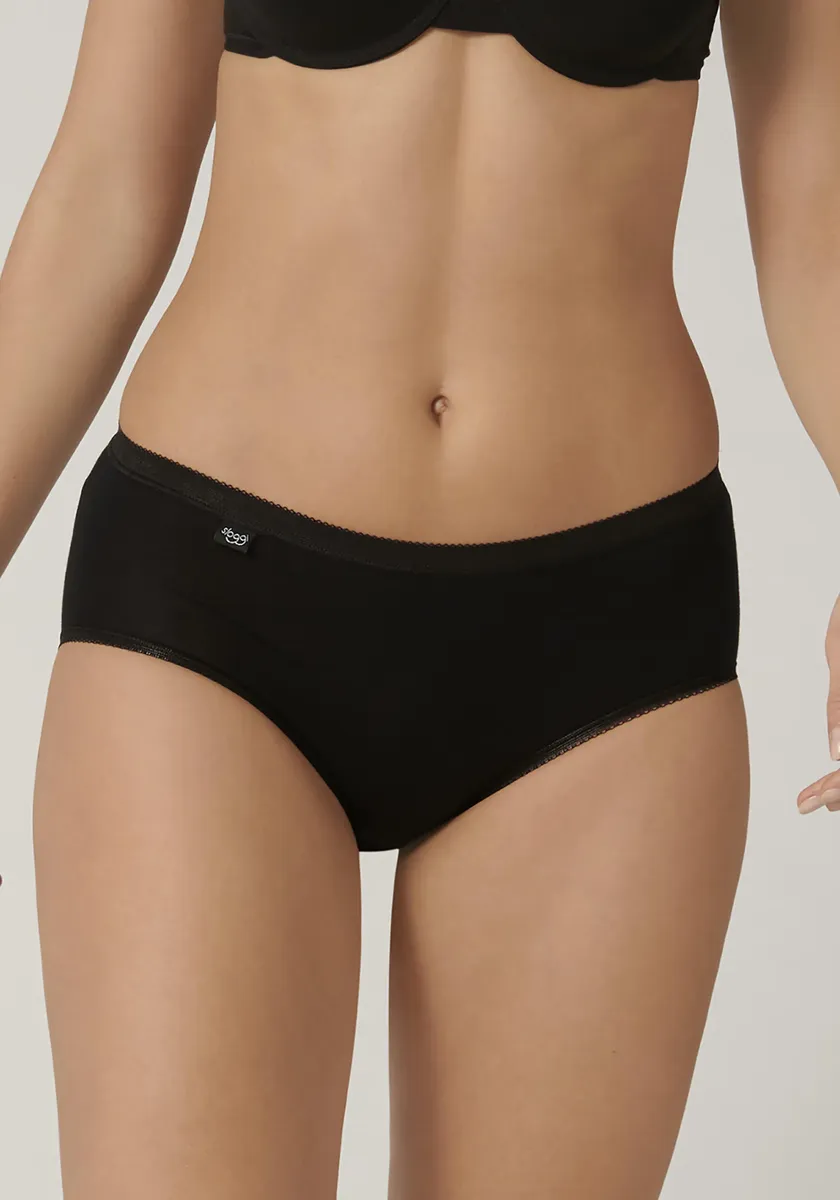 Трусики миди sloggi "Basic+ Midi 2P" (2 шт.), с тонким кружевным краем, черный
Трусики миди sloggi "Basic+ Midi 2P" (2 шт.), с тонким кружевным краем, черный