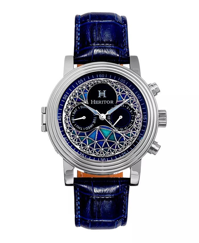 Мужские автоматические часы Legacy с кожаным ремешком и индикацией дня/даты Heritor, мультиколор
Мужские автоматические часы Legacy с кожаным ремешком и индикацией дня/даты Heritor, мультиколор
