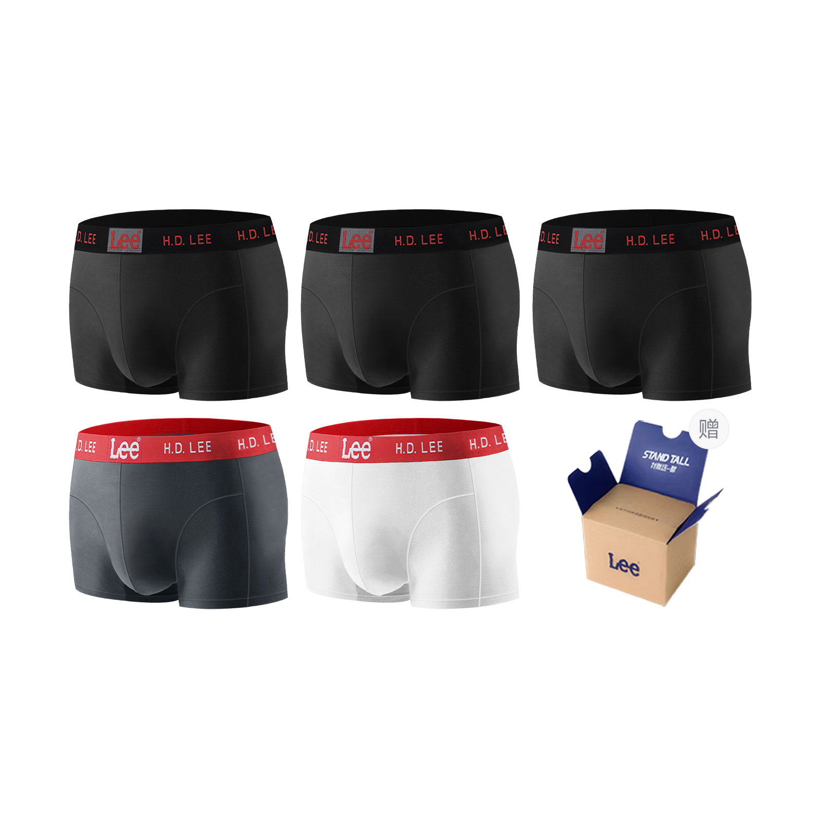 Lee Подарочный набор мужского белья 5 пар
Lee Подарочный набор мужского белья 5 пар