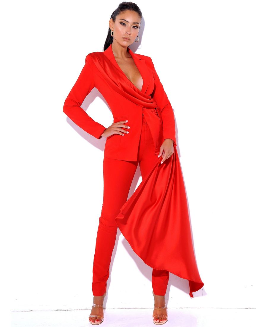 Женские узкие брюки Vayla из крепа красного цвета Miss Circle, Red
Женские узкие брюки Vayla из крепа красного цвета Miss Circle, Red