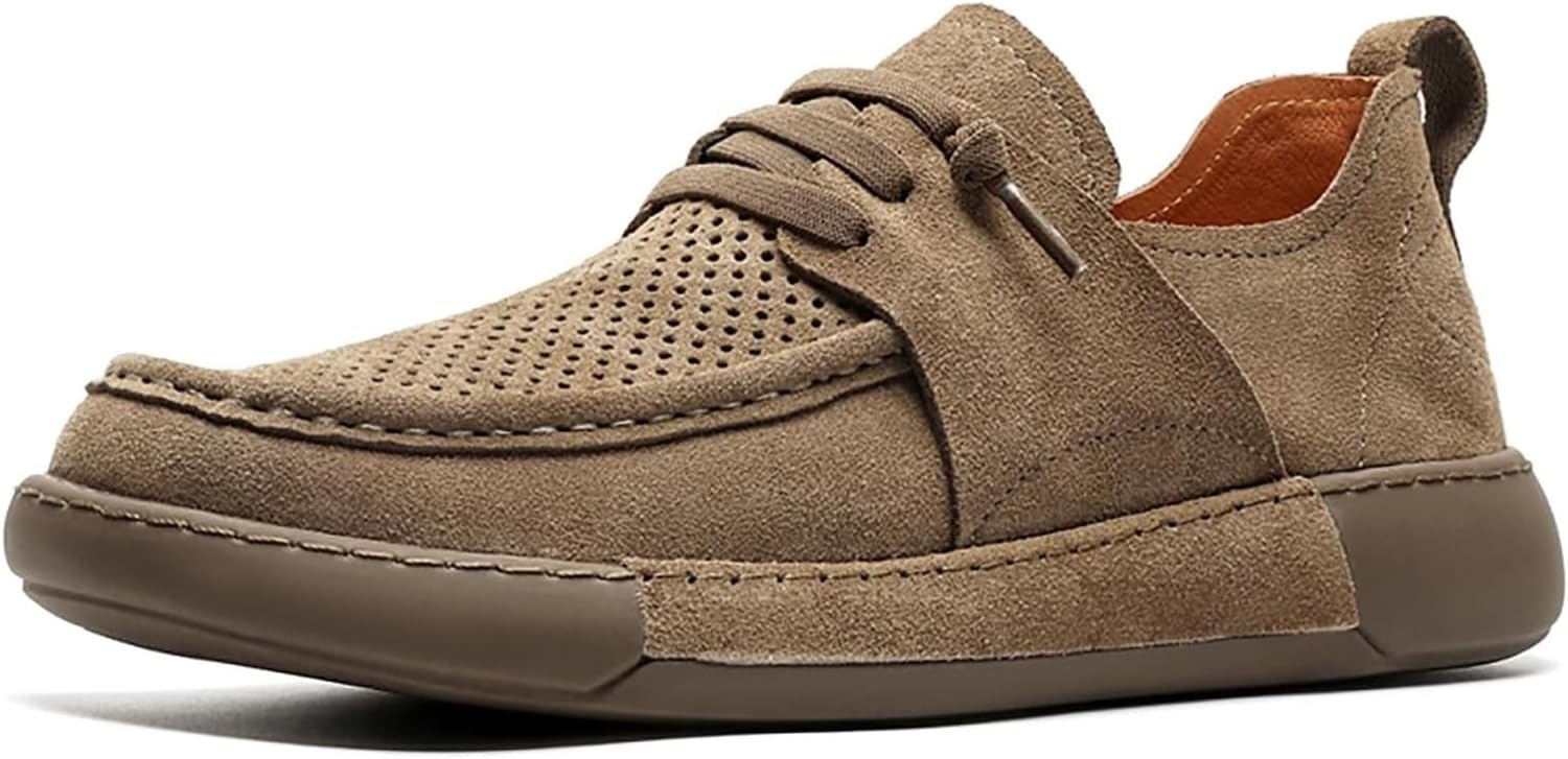 Мужские повседневные замшевые лоферы без шнурков, ручной работы, кожаные, с шнуровкой, дышащие лодочные туфли, легкие, удобные, с круглым носком, мягкой подошвой, для прогулок на открытом воздухе Generic, хаки
Мужские повседневные замшевые лоферы без шнурков, ручной работы, кожаные, с шнуровкой, дышащие лодочные туфли, легкие, удобные, с круглым носком, мягкой подошвой, для прогулок на открытом воздухе Generic, хаки