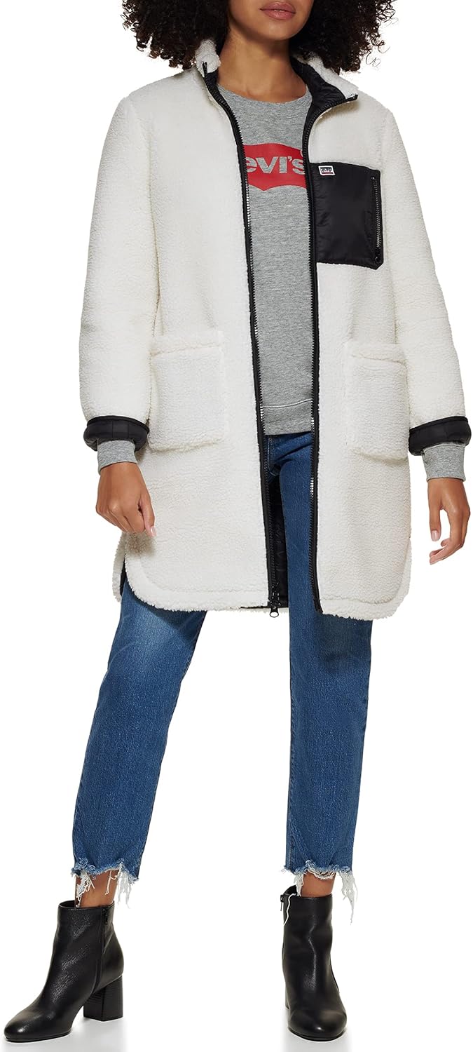 Женское двустороннее пальто Levi's Sherpa Expedition, Cream/Black
Женское двустороннее пальто Levi's Sherpa Expedition, Cream/Black