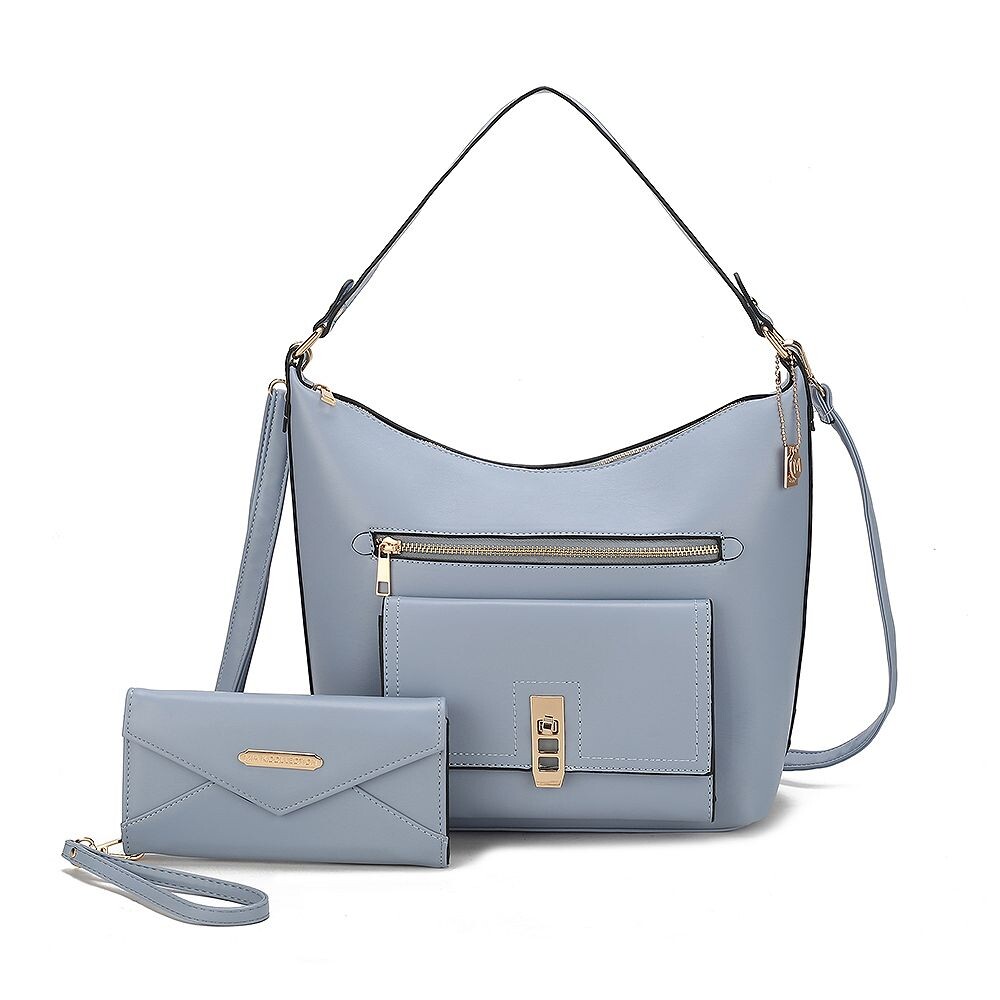 MKF Collection Clara Сумка-хобо из веганской кожи и кошелек на руку от Mia K, цвет Light Blue
MKF Collection Clara Сумка-хобо из веганской кожи и кошелек на руку от Mia K, цвет Light Blue