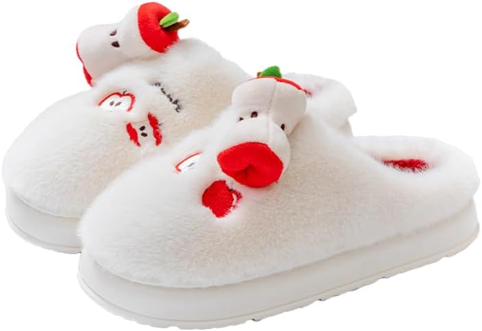 Милые пушистые яблочные тапочки для женщин и мужчин с теплой флисовой подкладкой, объемные зимние тапочки для дома, для улицы и дома Yafirgeer, белый
Милые пушистые яблочные тапочки для женщин и мужчин с теплой флисовой подкладкой, объемные зимние тапочки для дома, для улицы и дома Yafirgeer, белый