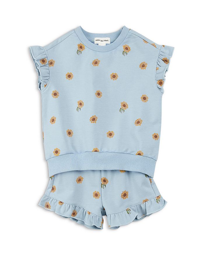 Детский комплект с принтом подсолнухов: топ и шорты для девочек - Little Kid Miles The Label, синий
Детский комплект с принтом подсолнухов: топ и шорты для девочек - Little Kid Miles The Label, синий
