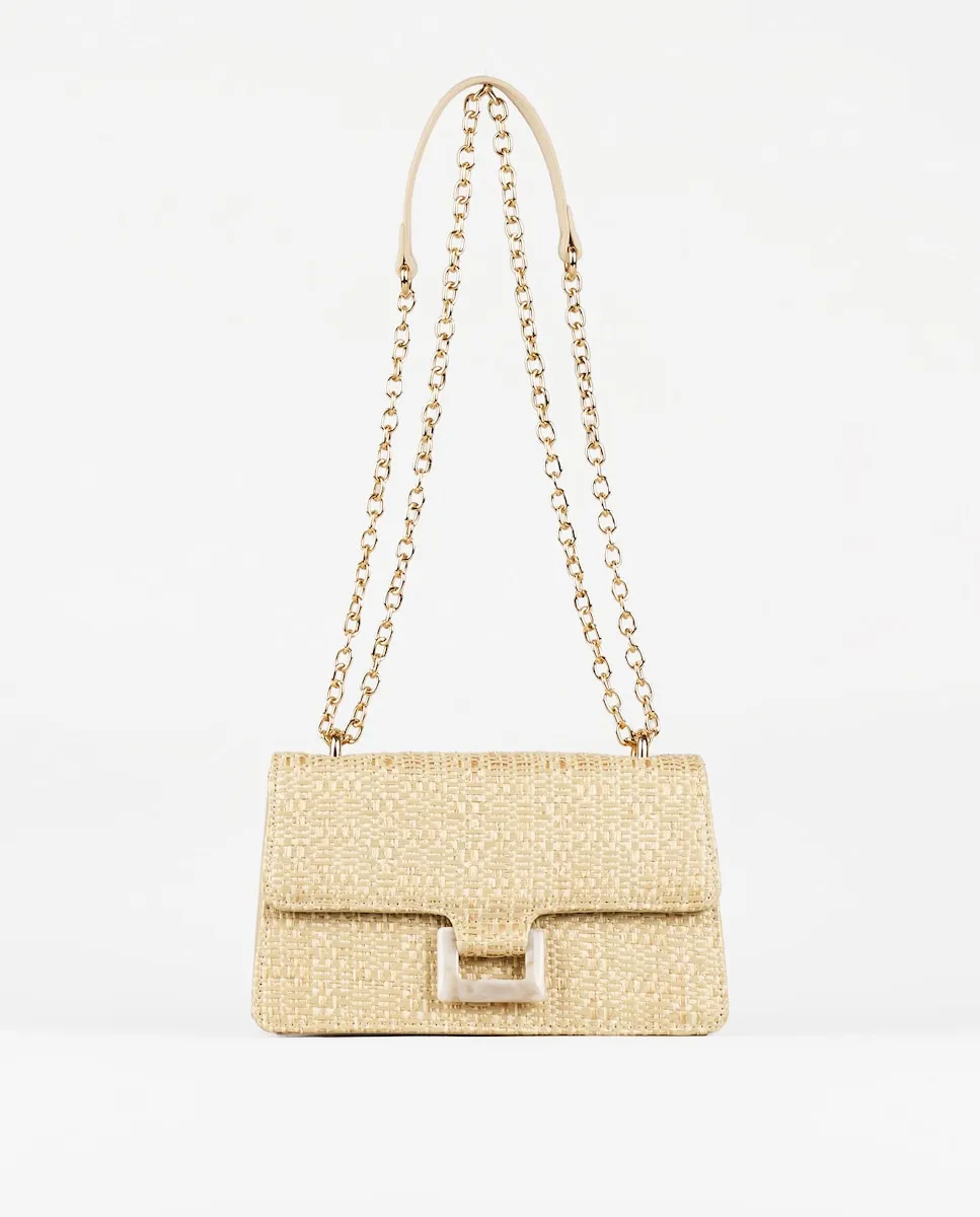 Сумка вечерняя из рафии с цепочкой-ручкой натурального цвета Pacomartinez, бежевый
Сумка вечерняя из рафии с цепочкой-ручкой натурального цвета Pacomartinez, бежевый