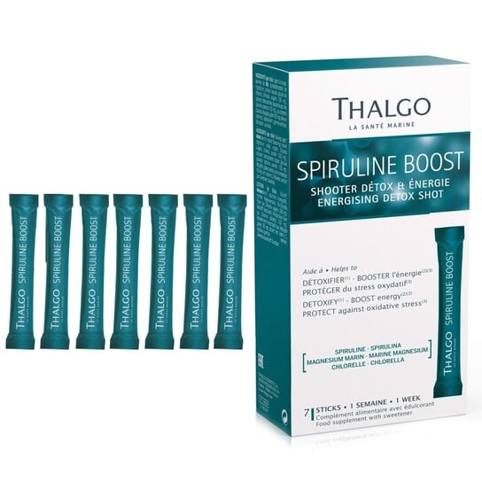 Детоксицирующий и заряжающий энергией напиток со спирулиной 7x5 г Thalgo Spiruline Boost Set:
Детоксицирующий и заряжающий энергией напиток со спирулиной 7x5 г Thalgo Spiruline Boost Set: