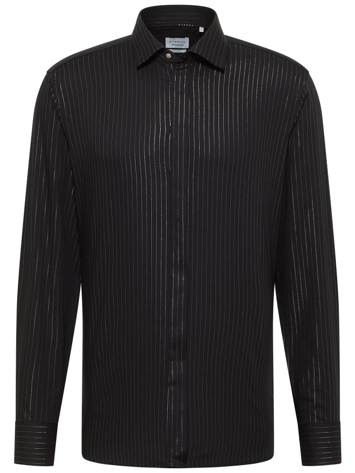 Рубашка Slim Fit черного цвета Eterna
Рубашка Slim Fit черного цвета Eterna