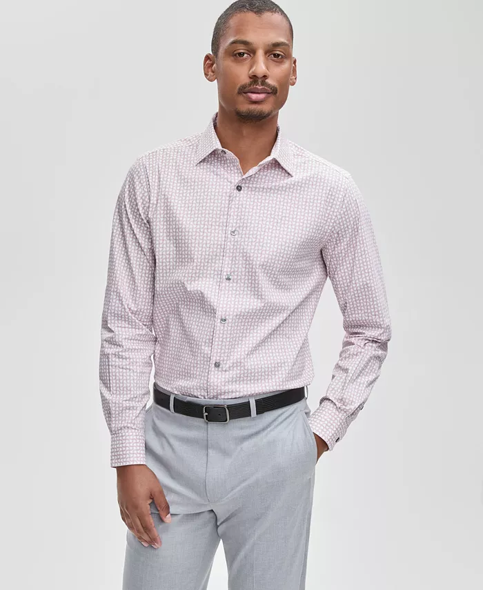 Мужская приталенная рубашка с геометрическим принтом Alfani, красный
Мужская приталенная рубашка с геометрическим принтом Alfani, красный