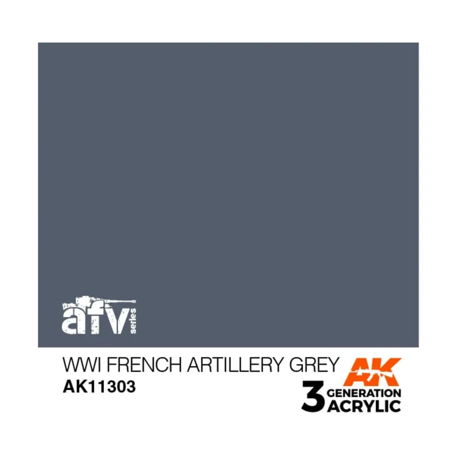 Французская артиллерийская серая времен Первой мировой войны, 3rd Gen Acrylic - AFV
Французская артиллерийская серая времен Первой мировой войны, 3rd Gen Acrylic - AFV
