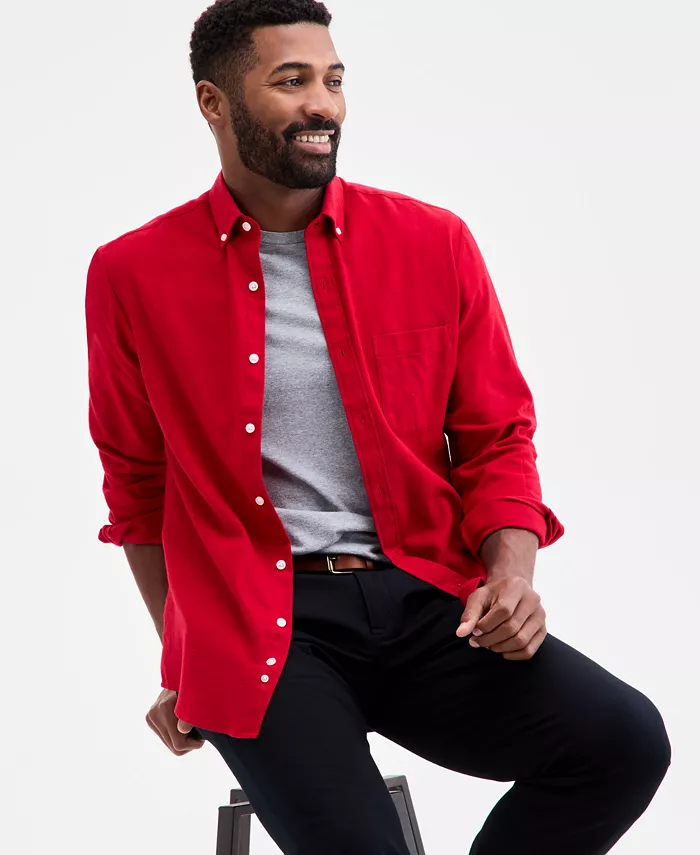 Мужская фланелевая рубашка Regular-Fit, созданная для Macy's Club Room, красный
Мужская фланелевая рубашка Regular-Fit, созданная для Macy's Club Room, красный