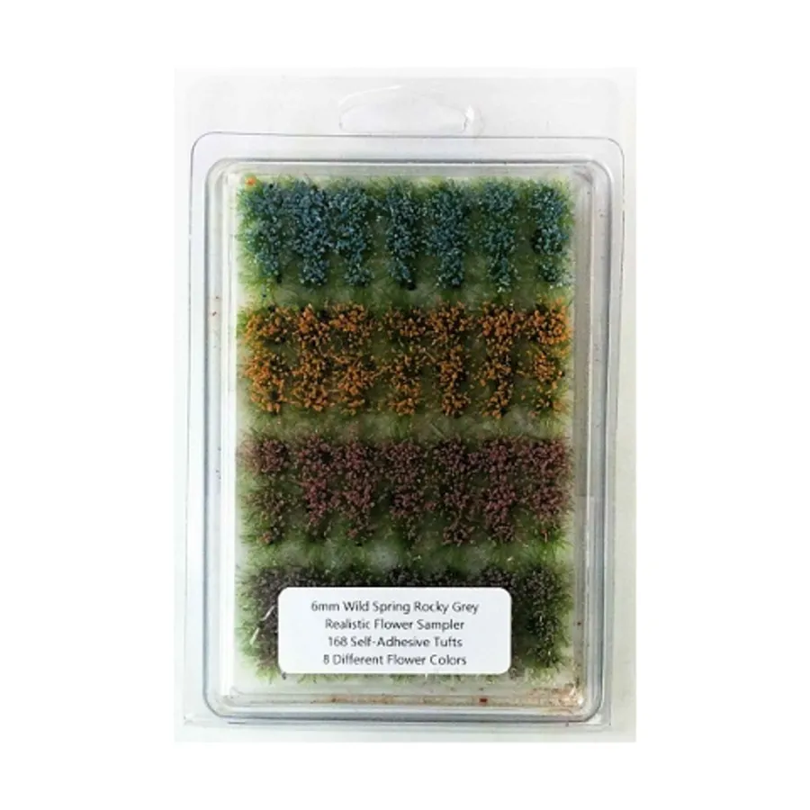 Wild Spring Rocky Grey - Реалистичный образец цветов, Standard Self-Adhesive Tufts (6mm)