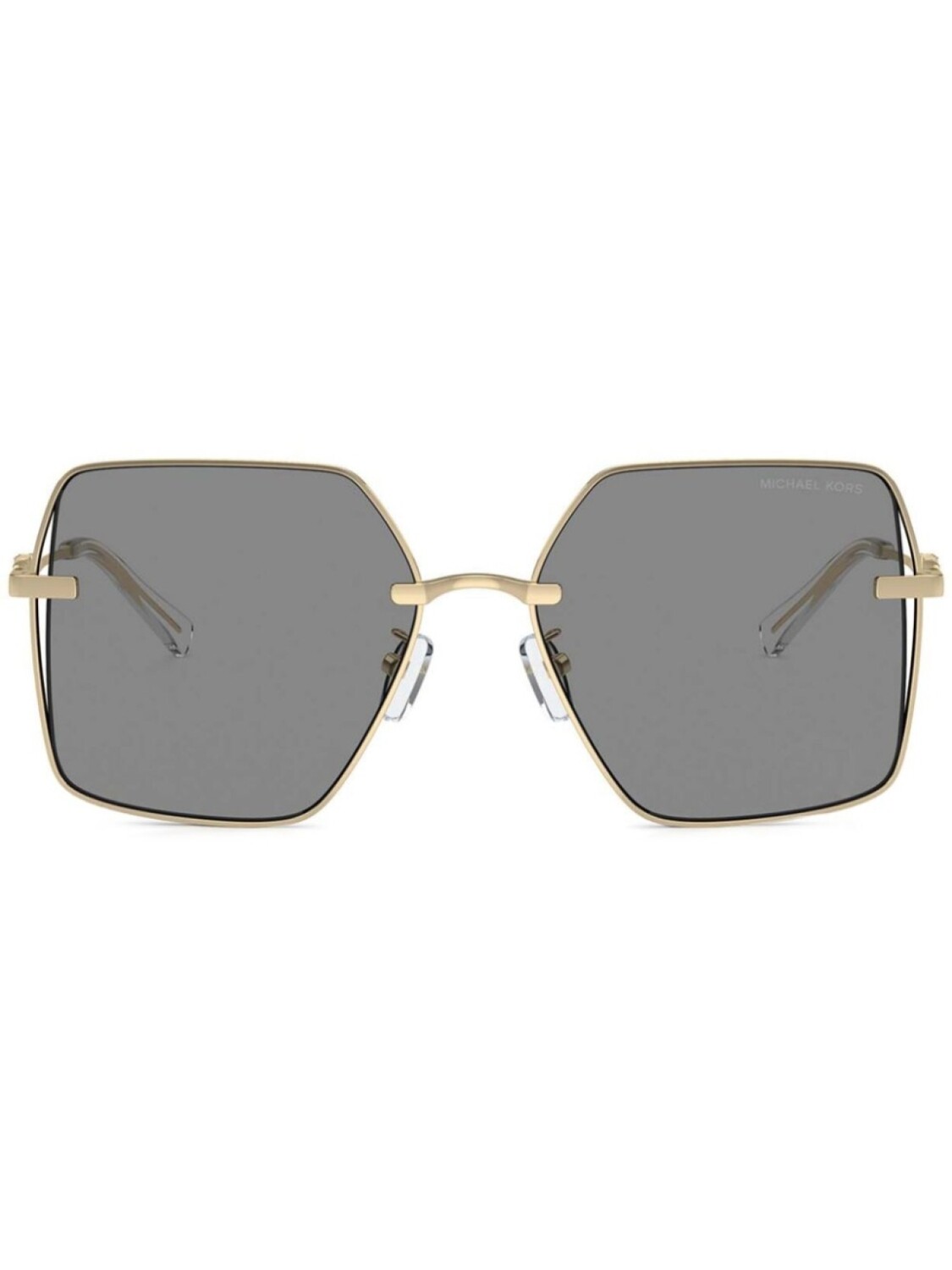 Солнцезащитные очки в массивной оправе Michael Kors, золотой