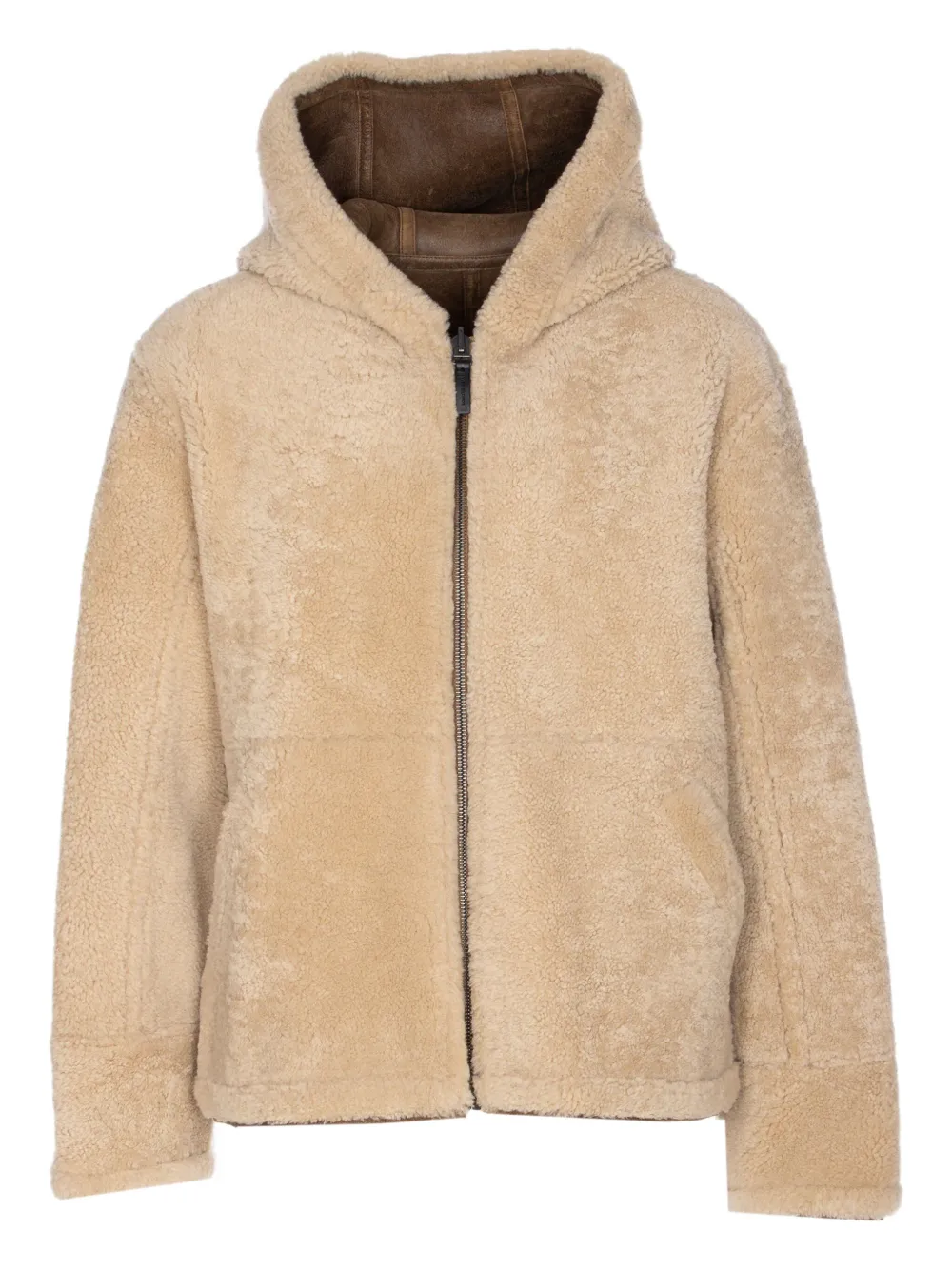 Двусторонняя куртка из овчины с капюшоном YVES SALOMON, нейтральный
Двусторонняя куртка из овчины с капюшоном YVES SALOMON, нейтральный