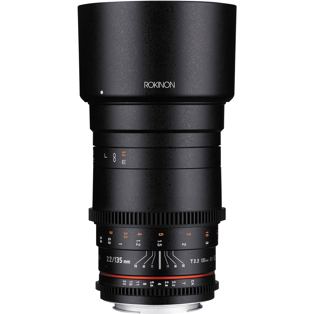 Объектив Rokinon 135 мм T2.2 Cine DS для крепления Canon EF
Объектив Rokinon 135 мм T2.2 Cine DS для крепления Canon EF