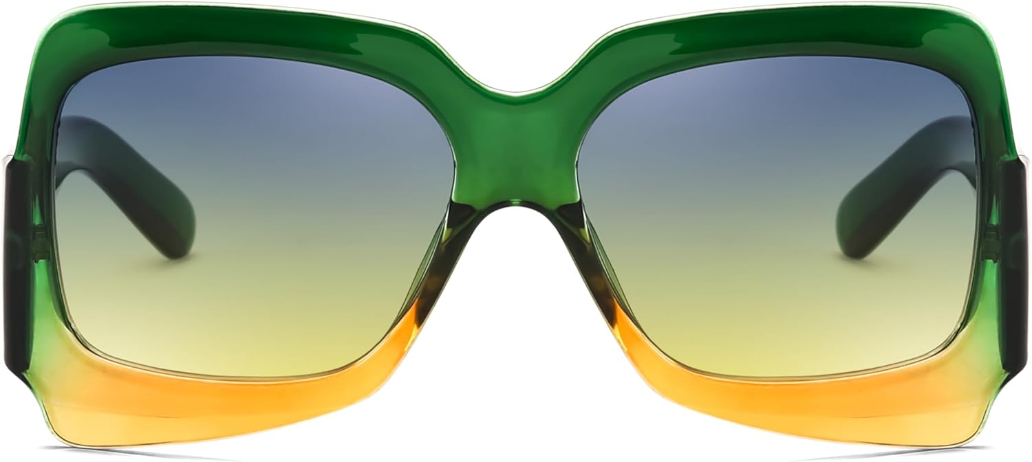 FEISEDY Персонализированные солнцезащитные очки в большой оправе для мужчин и женщин, предназначенные для путешествий и принятия солнечных ванн, с защитой от УФ-излучения UV400, модель B4160, Green
FEISEDY Персонализированные солнцезащитные очки в большой оправе для мужчин и женщин, предназначенные для путешествий и принятия солнечных ванн, с защитой от УФ-излучения UV400, модель B4160, Green