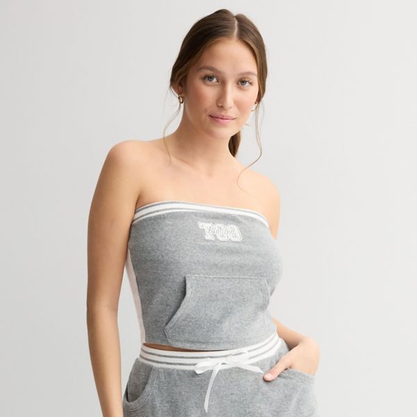 Махровый топ-труба для юниоров Limited Too, серый 
Махровый топ-труба для юниоров Limited Too, серый