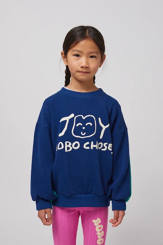 Детская хлопковая толстовка Smiling Bobo Choses, темно-синий
Детская хлопковая толстовка Smiling Bobo Choses, темно-синий