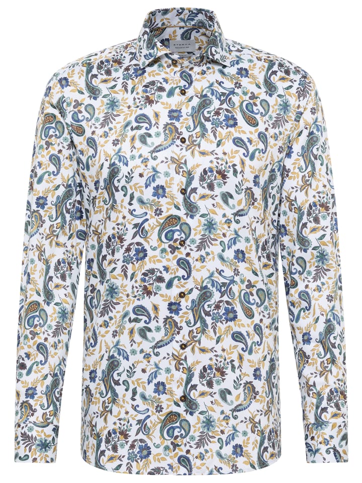 Рубашка облегающего кроя горчично-желтого цвета Eterna
Рубашка облегающего кроя горчично-желтого цвета Eterna