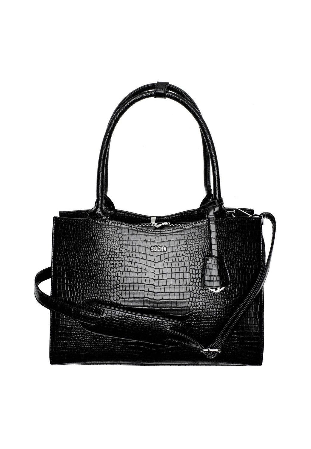 Croco Jet Black - элегантная женская сумка для ноутбука 15,6 дюймов, синтетическая, легкая, в полной комплектации Socha Business Bags, черный
Croco Jet Black - элегантная женская сумка для ноутбука 15,6 дюймов, синтетическая, легкая, в полной комплектации Socha Business Bags, черный