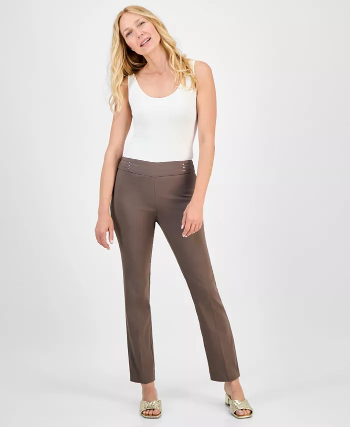 Женские брюки на резинке с шипами и заклепками, обычная и укороченная длина JM Collection, синий
Женские брюки на резинке с шипами и заклепками, обычная и укороченная длина JM Collection, синий