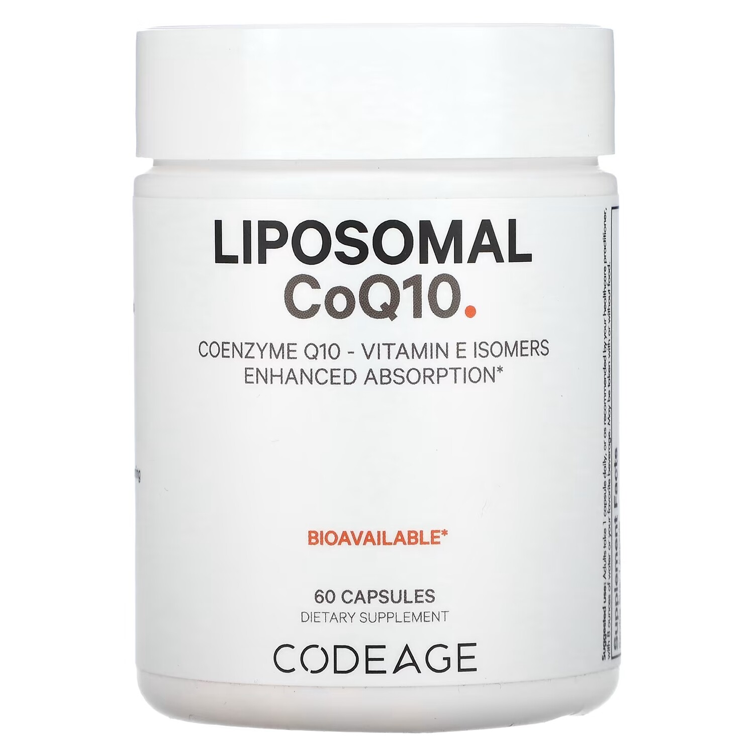 Комплексная формула Codeage Liposomal CoQ10, 60 капсул
Комплексная формула Codeage Liposomal CoQ10, 60 капсул