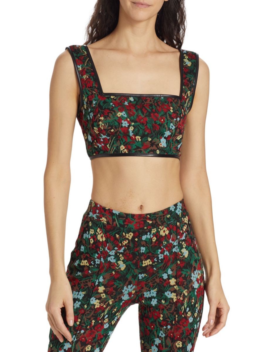 Топ-бюстгальтер с цветочным принтом Rosetta Getty, черный
Топ-бюстгальтер с цветочным принтом Rosetta Getty, черный