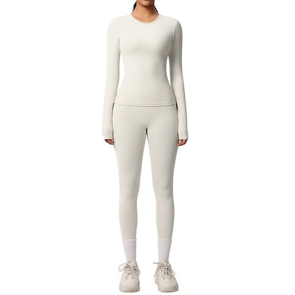 Женский сет: топ с длинным рукавом и лосины с высокой талией slim fit Anna-Kaci, Off White
Женский сет: топ с длинным рукавом и лосины с высокой талией slim fit Anna-Kaci, Off White