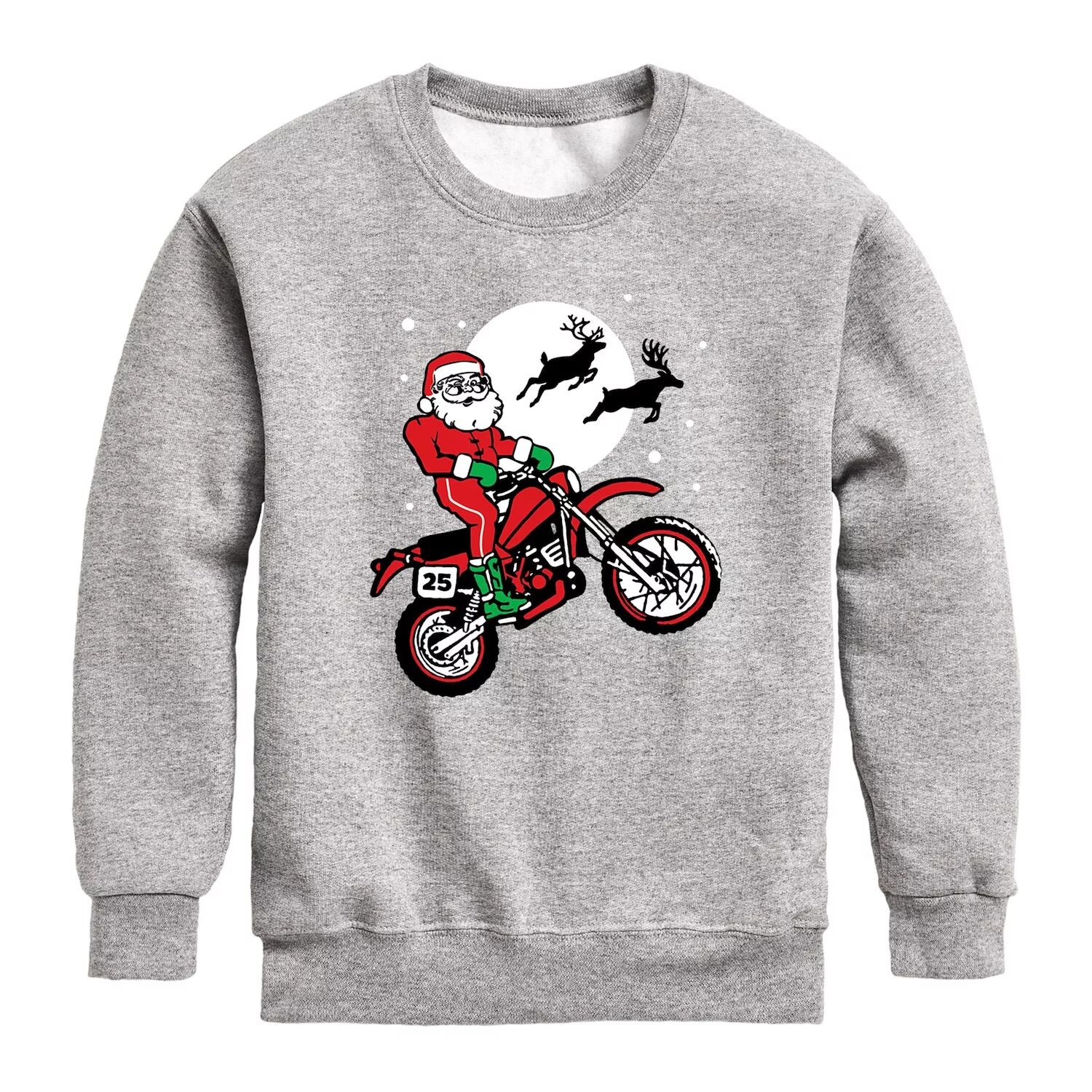 Рождественский флисовый топ с рисунком Santa Dirt Bike для мальчиков 8–20 лет Licensed Character 
Рождественский флисовый топ с рисунком Santa Dirt Bike для мальчиков 8–20 лет Licensed Character