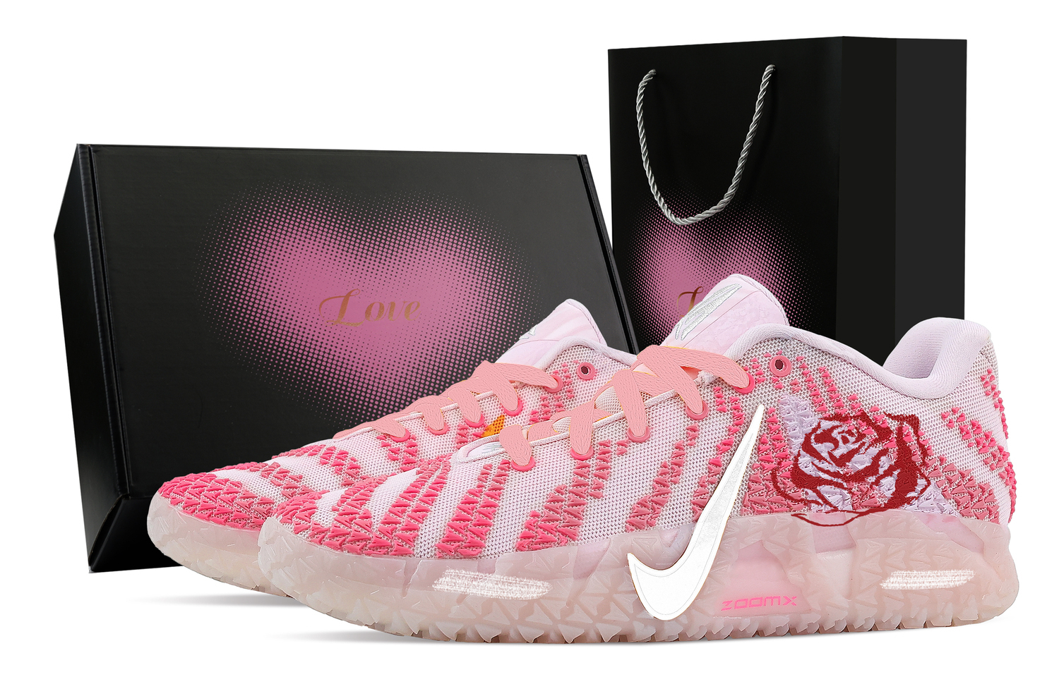 Nike Мужские низкие баскетбольные кроссовки Ja Morant 3 Rose Flame Love Letter, Heart Box Rebound Grip, розовые
Nike Мужские низкие баскетбольные кроссовки Ja Morant 3 Rose Flame Love Letter, Heart Box Rebound Grip, розовые