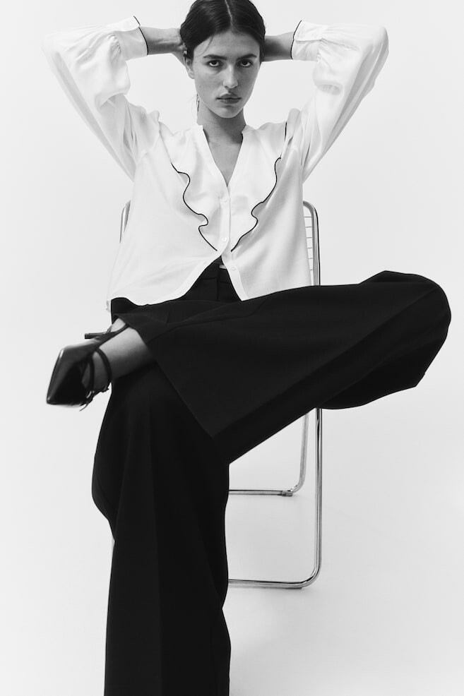 Блузка с воланами H&M, белый
Блузка с воланами H&M, белый