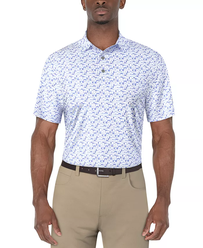 Мужская классическая поло с гео-принтом для гольфа Pga Tour, синий
Мужская классическая поло с гео-принтом для гольфа Pga Tour, синий